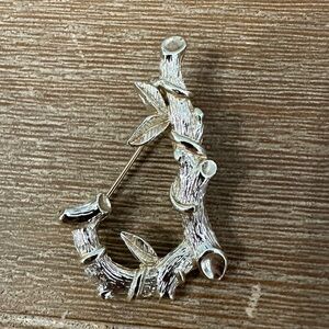 Vintage Letter J Gold Tone Sarah Coventry Brooch